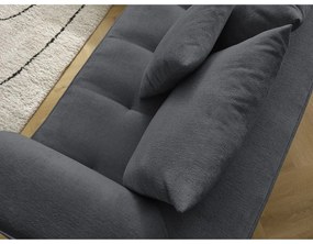 Sötétszürke zsenília sarokkanapé (bal oldali-L alakú) Whesley – Bobochic Paris