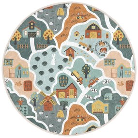 Mosható gyerek játszószőnyeg ø120 cm Farmer's Life – Mila Home