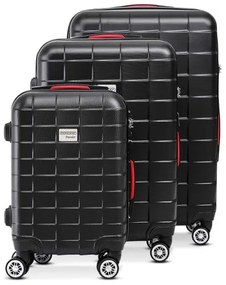 monzana® 3 részes utazóbőröndök készlete - fekete