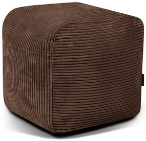 Sötétbarna kordbársony babzsákfotel Plus 50 Lounge – SLOWDOWN