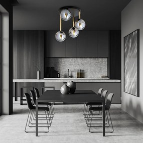 Emibig modern mennyezeti lámpa dolce fekete grafit arany emi1259/4