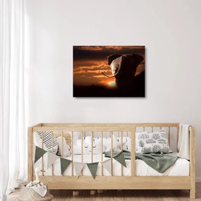 Elefánt képe (üvegen) (70x50 cm)