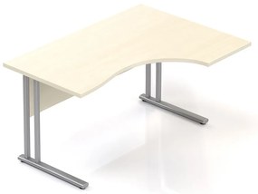 Visio ergonomikus asztal 140 x 100 cm, jobb, juhar