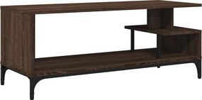 vidaXL barna tölgy szerelt fa/porszórt acél TV-szekrény 102x40x41 cm