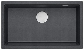gránit mosogató Logan 110 Black Metallic