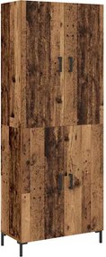 vidaXL Magasfiú Falra szerelhető Régi fa 69,5 x 34 x 180 cm Faanyag