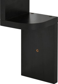 HOMCOM 5-tiers Zik-zak Függő Sarokpolc 120 cm Magas Fekete Fa | Aosom