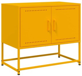 mustársárga acél TV-szekrény 68,5x39x60,5 cm
