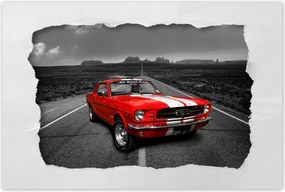 Poszter 60x40 Piros Ford Mustang Usa