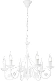 Lamkur Csillár láncon DONATO 6xE14/40W/230V fehér LM-6.29/BIAŁY MAT