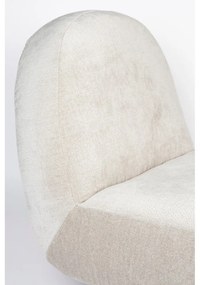 Krémszínű bársony fotel Eden – Zuiver
