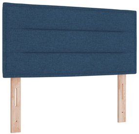 Kék Box Spring Ágy Matraccal 90x190 cm Szövet