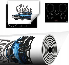 Vinyl Szőnyeg A Konyhába Több Hely 70x52 kék autó