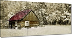 Vászonkép 180x90 Rönkház Bale