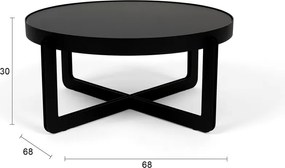 Fekete kerek dohányzóasztal Centre – Zuiver