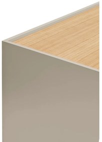 Bézs-natúr színű TV-állvány tölgyfa dekorral 180x45 cm Otto – Teulat