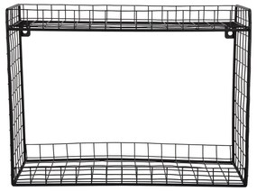 Fekete többszintes acél fali polc 40 cm Reja – PT LIVING