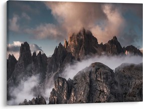 Kép - A ködben rejtett olasz dolomitok (70x50 cm)