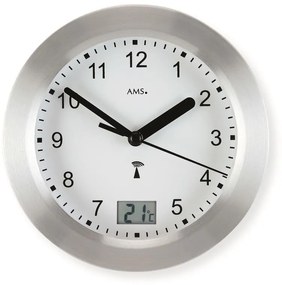 Rádióvezérelt fém óra AMS Design 5923 hőmérővel