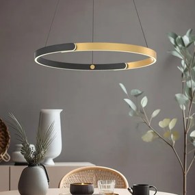 Zuma Line MD4417-1M-3BGD - LINOS LED csillár 30W 230V fekete/arany