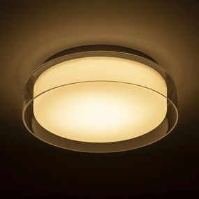 RENDL VENICE LED 30 stropní čiré sklo/opálové sklo/chrom 230V LED 12W IP44 3000K