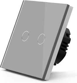 Érintőkapcsoló Üveg Dupla 2K Wifi Tuya Vezeték Nélkül N