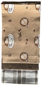 Konyhai törülközők 3 szett CAPPUCCINO