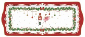 Karácsonyi porcelán asztali kínáló tál díszdobozban Magie de Noel