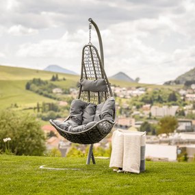 KALEA 2 NEW szürke függőfotel világosszürke párnával