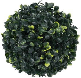 4 db zöld mesterséges boxwood gömbök LED fényekkel 12 cm