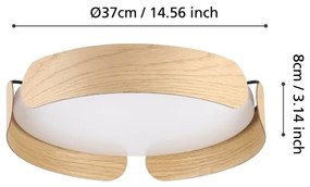 Eglo 99622 - LED mennyezeti lámpatest VALCASOTTO, 20W/230V, átm. 37 cm, bézs