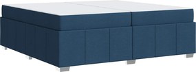 vidaXL Ágykeret matracmal Kék 200 x 200 cm szövet