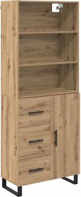 vidaXL Magasfiú fiókkal Artisan tölgy 69,5 x 34 x 180 cm Faanyag