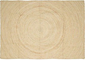vidaXL Szőnyeg Természetes és Fehér 200 x 290 cm Juta