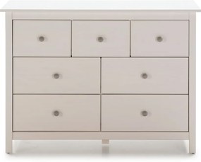 Fehér borovi fenyő alacsony komód 110x80 cm Berna – Marckeric