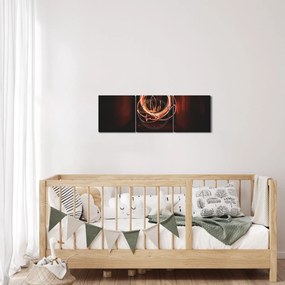 Kép - vonalak az alagútban (órával) (90x30 cm)