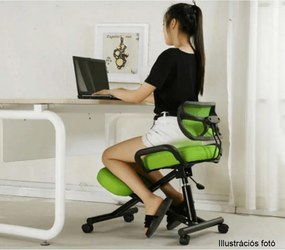 Ergonomikus zsámoly, zöld/fekete, RUFUS