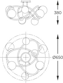 Zuma Line NISYRO MX4922-8-EBGN Fali lámpa 8x3,5W/G9 IP20