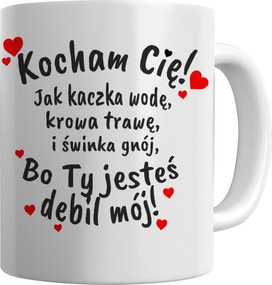 Fehér Bögre Szeretlek, Mint Egy Kacsa Víz Vicces Bögre Ajándék