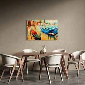Kép - Velencei kikötő (90x60 cm)