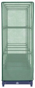 rattan megjelenésű magaságyás melegháztakaróval 160x40x123 cm