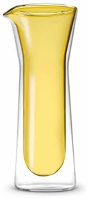 WD.626GI Borosilicate hőálló duplafalú üvegkancsó, 800ml, sárga