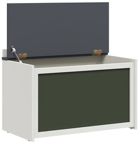 Játék Doboz tárolóval Szürke és fehér 73 x 33 x 55 cm Faanyag