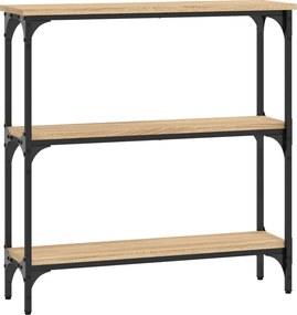 vidaXL sonoma tölgyfa konzolasztal 75 x 22,5 x 75 cm rétegelt fából
