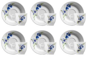 Fehér-kék porcelán csésze szett 6 db-os 0.9 l – Hermia