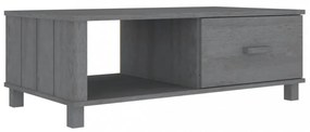 HAMAR sötétszürke tömör fenyőfa dohányzóasztal 100 x 55 x 35 cm