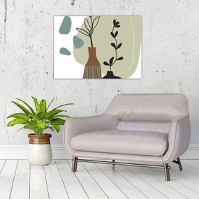 Üveg kép - Virágok vázában N⁰2 (70x50 cm)