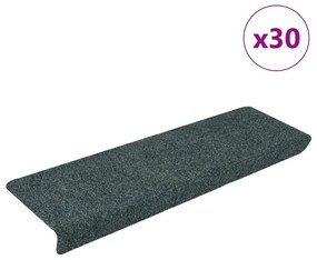 30 db zöld öntapadó lépcsőszőnyeg 65x21x4 cm