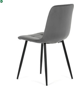 Jídelní židle, šedá, sametová látka, CT-V5081 GREY4