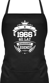 1966 Egy legenda születése 60 éves Kötény Nyomtatott Ajándék 60. Születésnapra